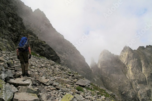 Backpacker walking High Tatras © Lars Gieger