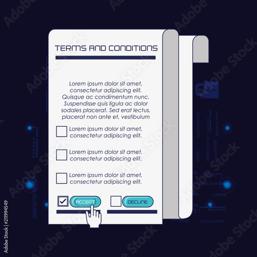 privacy policy digital security vector illustration design