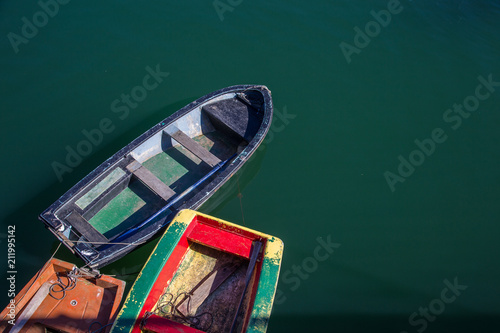 small fishing boats in the sea