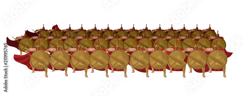 strong powerful spartan army soldiers