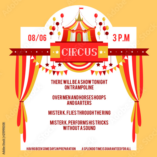 Yellow circus poster