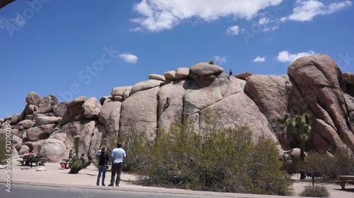 Watching rock climbers