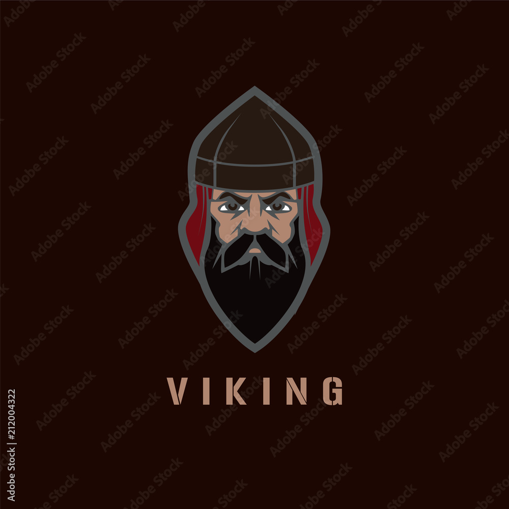 Viking face vector