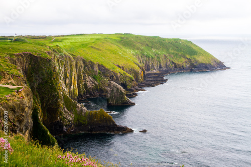 Spectacular view of the southern Irish coastline landscape in the Spring