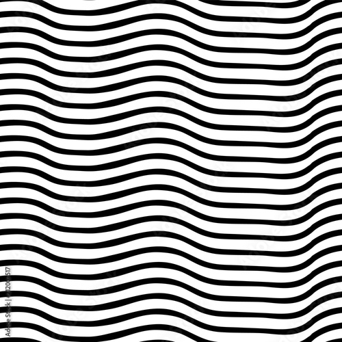 Irregular wavy lines black and white. Vector seamless pattern. Perfect for backgrounds! © StockArtRoom