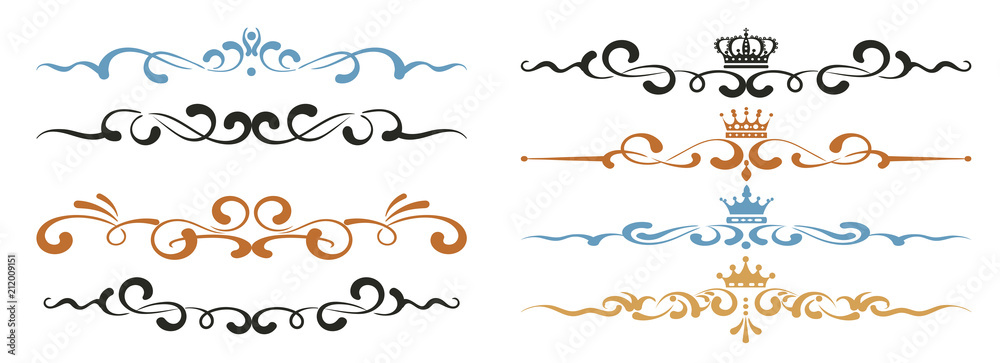 Calligraphy, design elements Calligraphy, design elements