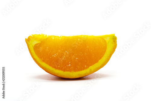 Image of Fresh orange slice isolated on white background. Fruit. Food.