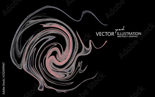 Oily abstract graphic, vector background.