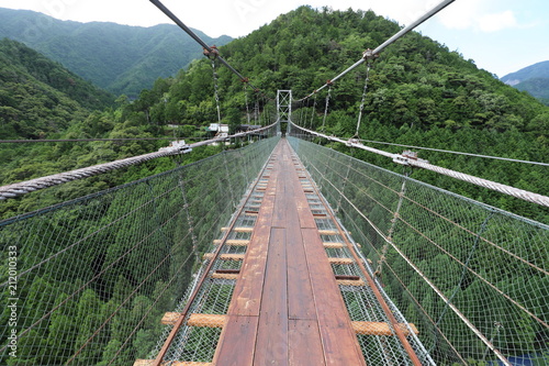 十津川村　谷瀬の吊り橋