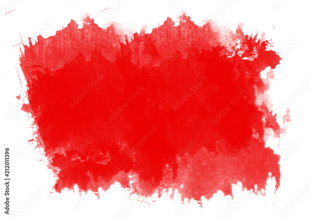 Red watercolor brush strokes with space for your own text