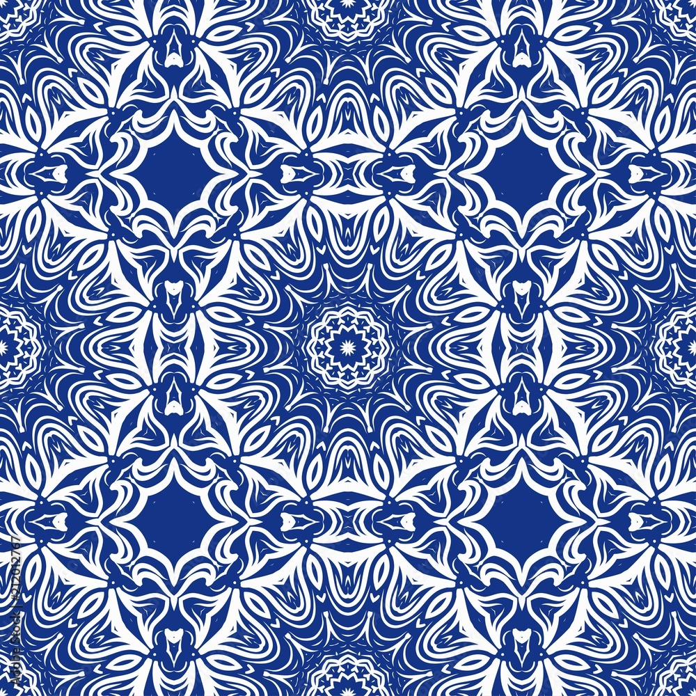 Floral Geometric Pattern with hand-drawing Mandala. Vector super illustration. For fabric, textile, bandana, scarg, transcendental print Floral Geometric Pattern with hand-drawing Mandala. Vector super illustration. For fabric, textile, bandana, scarg, transcendental print