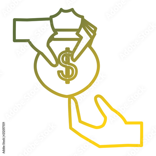 hand with money bag