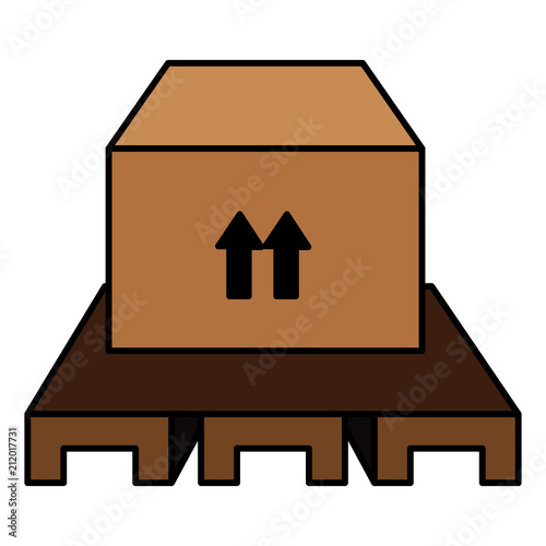 carton box in wood stowage