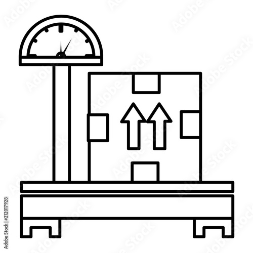 carton box with balance measure weight