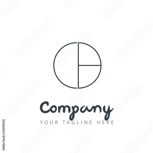 Initial Letter CB Linked Circle Logo