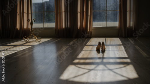 Wallpaper Mural Bride's shoes on the floor near the window Torontodigital.ca