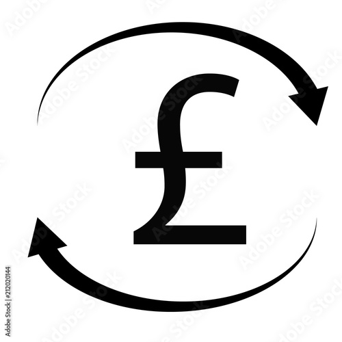 pound icon on white background. flat style. pound sign. British Pounds money for your web site design, logo, app, UI. currency sign - money symbol. Great Britain pound exchange icon.