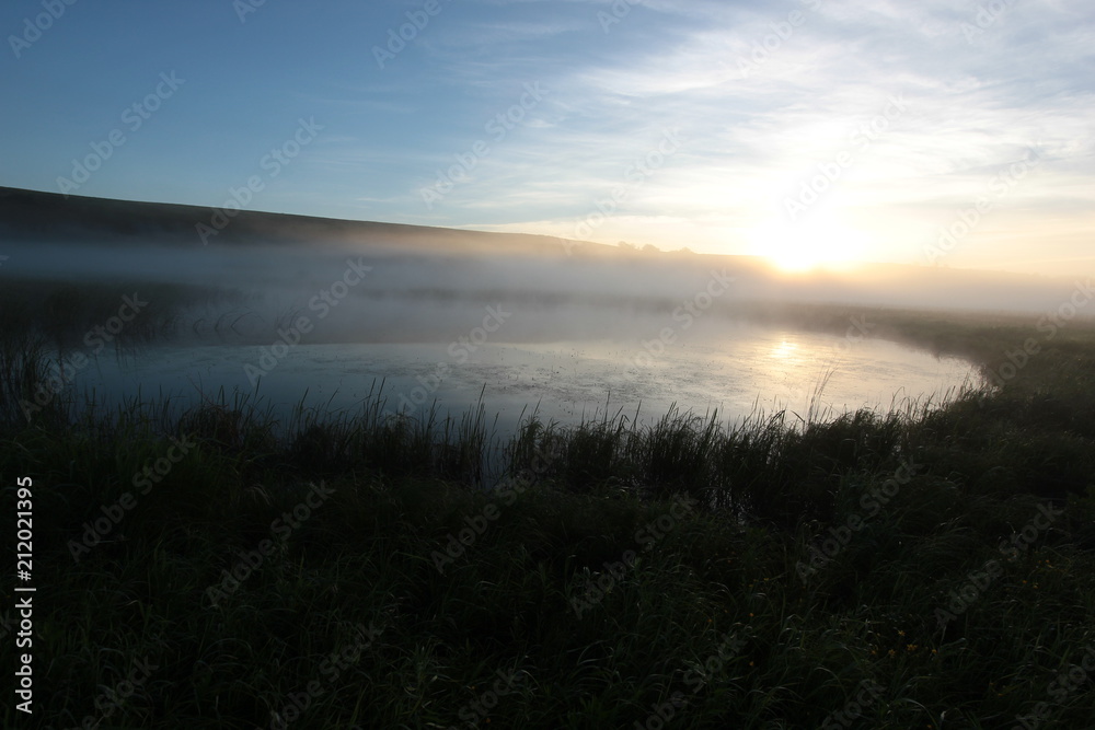 morning fog over the river