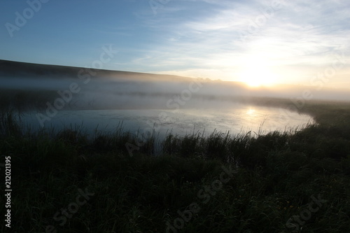 morning fog over the river