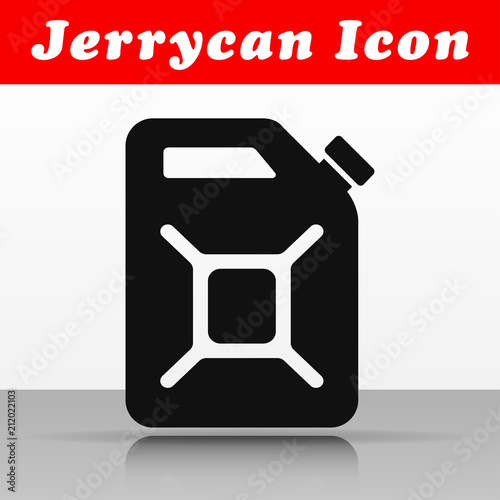 black jerrycan vector icon design