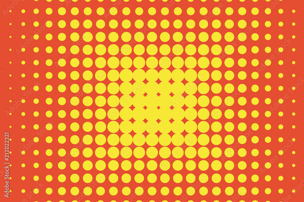 Yellow-orange halftone pattern. Pop art style. Digital gradient. Vector illustration Yellow-orange halftone pattern. Pop art style. Digital gradient. Vector illustration