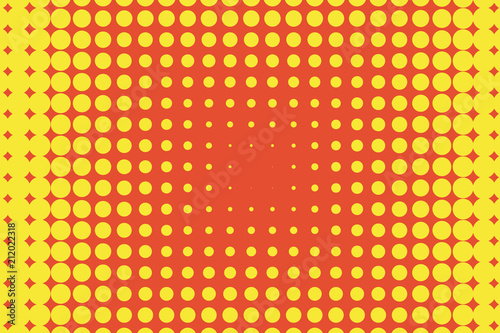 Yellow-orange halftone pattern. Pop art style. Digital gradient. Vector illustration