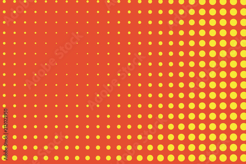 Yellow-orange halftone pattern. Pop art style. Digital gradient. Vector illustration