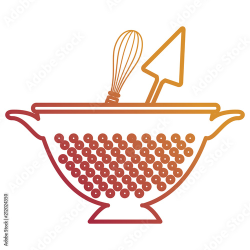 kitchen colander with cutleries