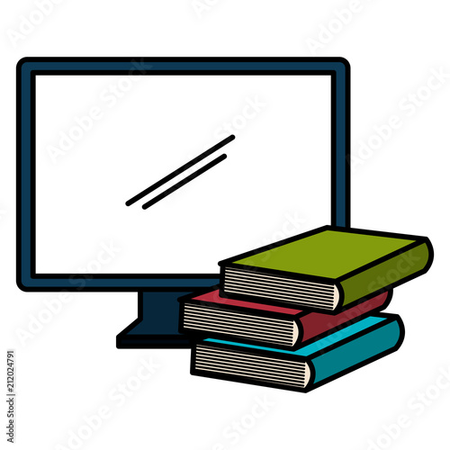 education text books with computer
