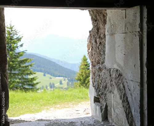 Fototapeta Okna twierdzy pierwszej wojny światowej przez żołnierzy austriackich