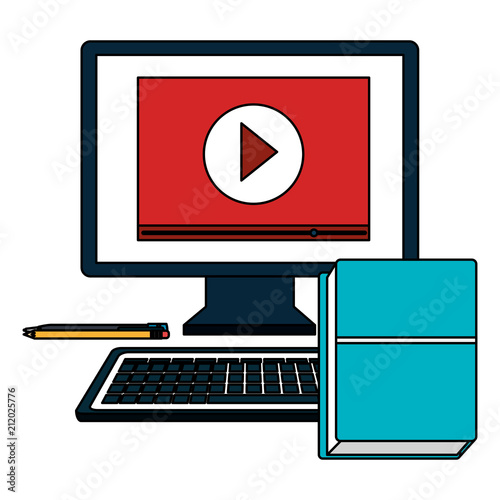education text books with computer