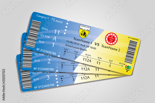 Three Soccer tickets,