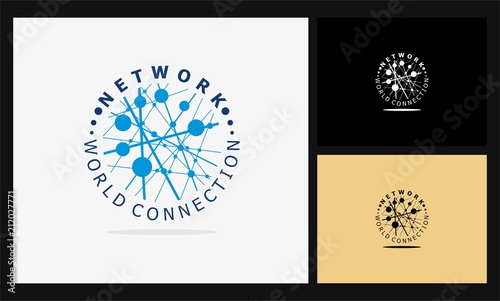 circle connect network icon logo