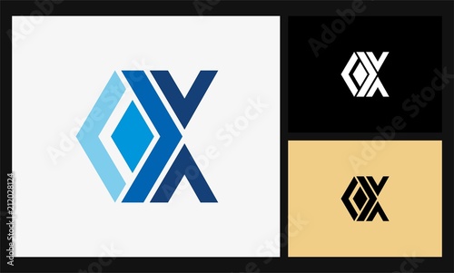 letter x arrow business logo