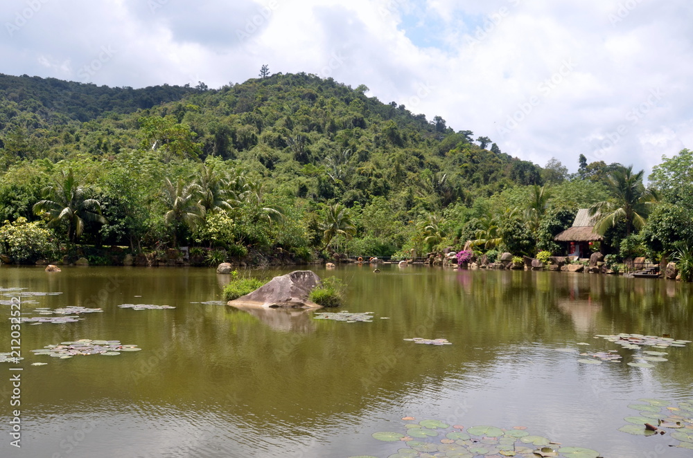 Lake in the mountains, China, Hainan Island, Yalongbay, park Yanoda, may 2011 Lake in the mountains, China, Hainan Island, Yalongbay, park Yanoda, may 2011