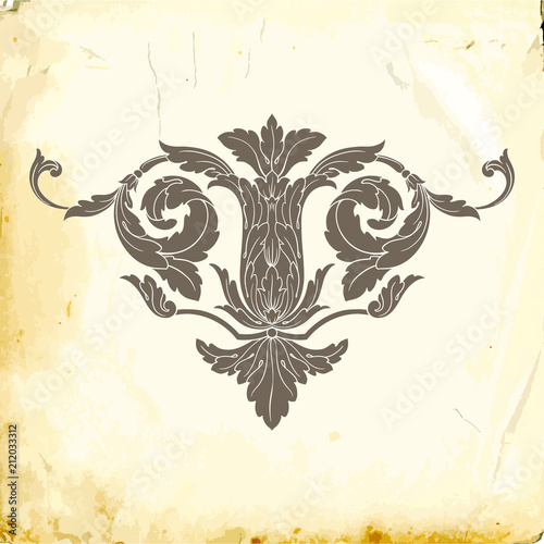 Vector baroque of vintage elements for design. 