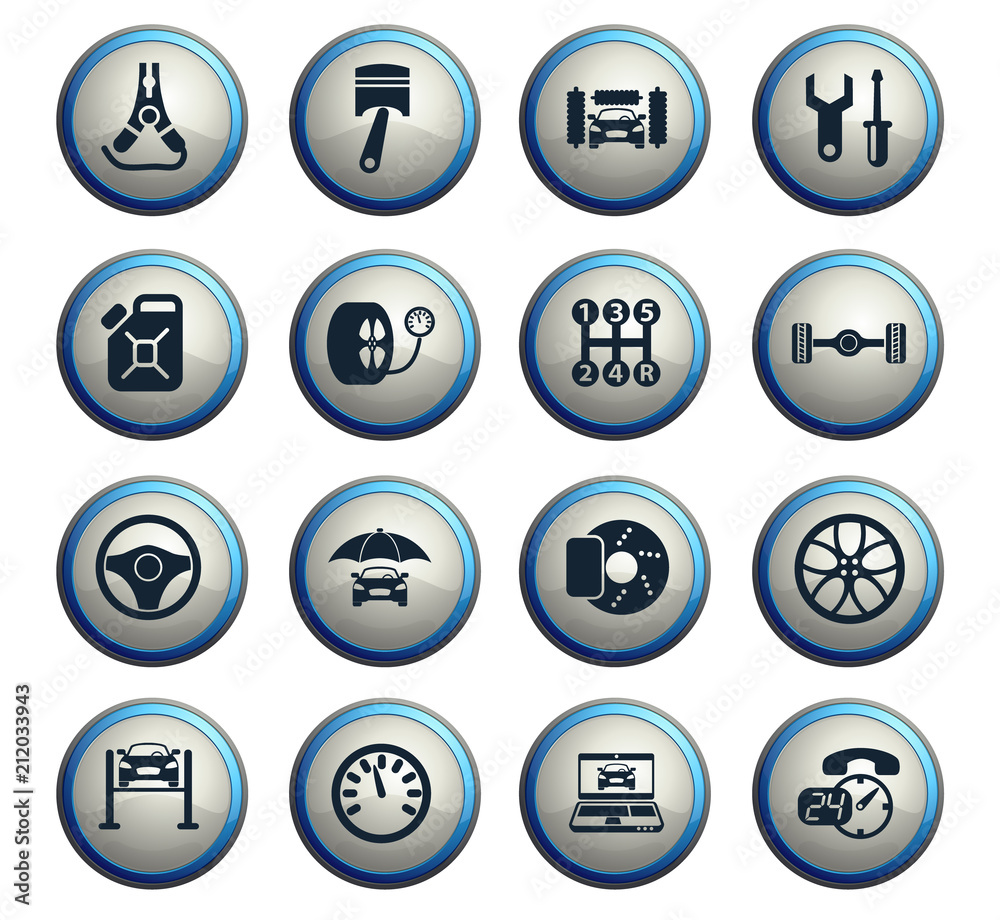 car service icon set car service icon set