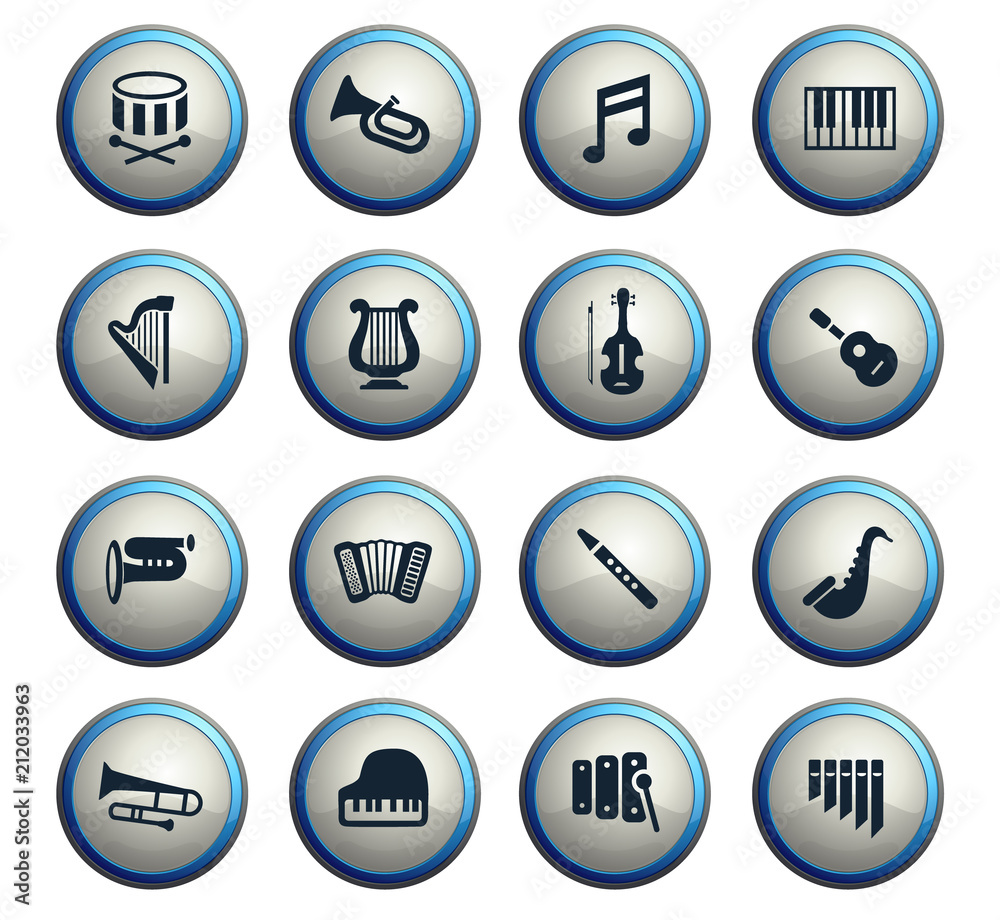 classic instruments icon set