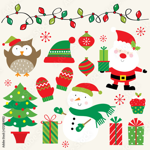 festive christmas icon collection