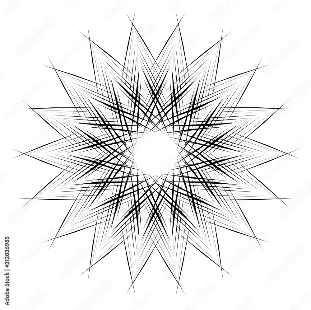 Fototapeta premium radial motif concentric lines circular design