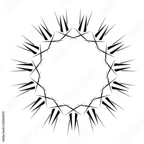 radial motif concentric lines circular design