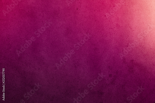 Deep pink gradient watercolor paint on old paper with grain smudge dirty texture abstract for