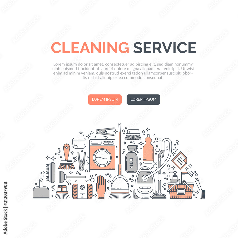 Cleaning concept illustration