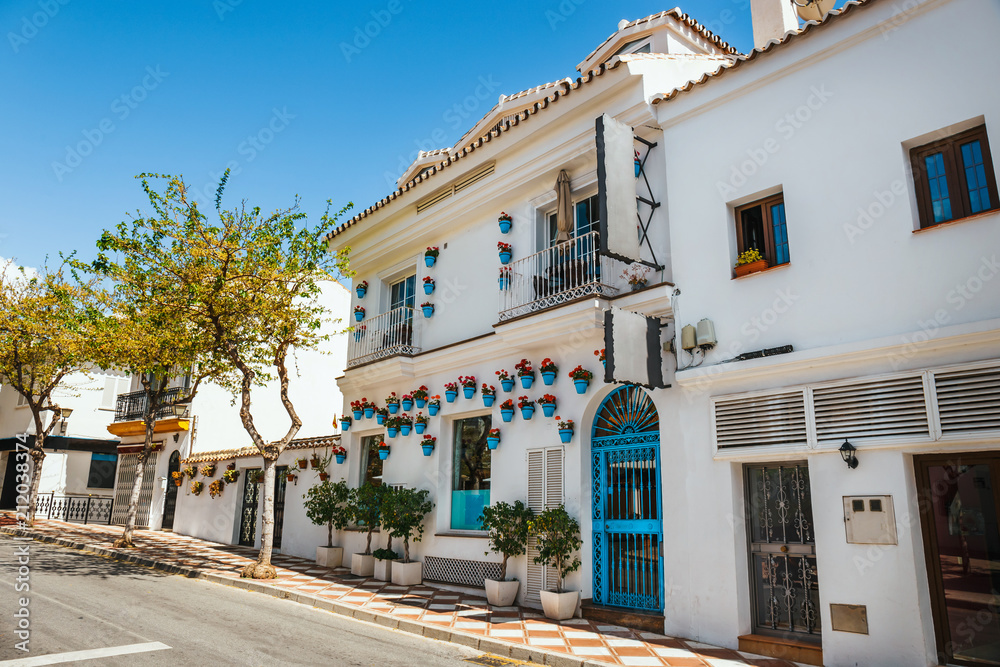 Mijas, charming white village in Andalusia with white houses, Spain