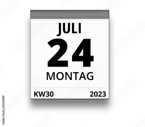 Kalender für Montag, 24. JULI 2023 (Woche 30)