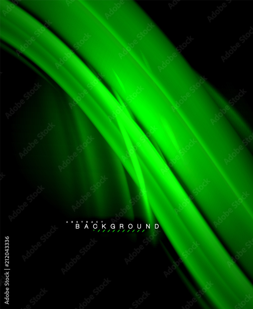 Neon glowing wave, magic energy and light motion background. Vector wallpaper template Neon glowing wave, magic energy and light motion background. Vector wallpaper template
