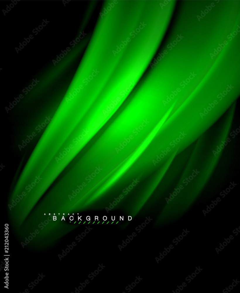 Neon glowing wave, magic energy and light motion background. Vector wallpaper template Neon glowing wave, magic energy and light motion background. Vector wallpaper template