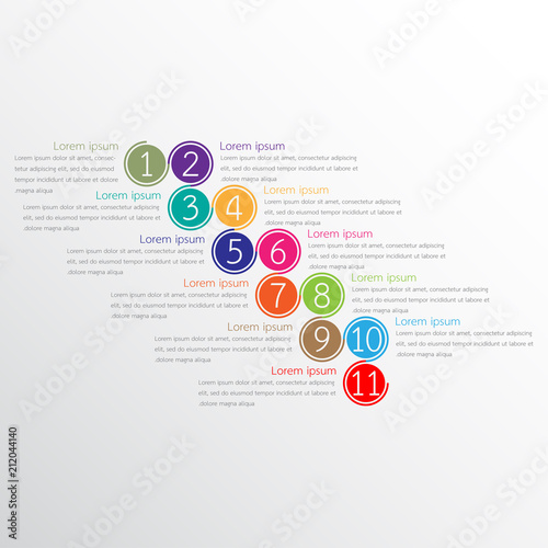 Vector infographic templates used for detailed reports. All 11 topics.