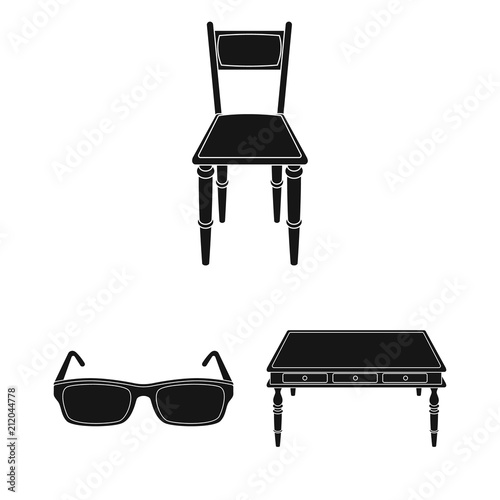 Library and bookstore black icons in set collection for design. Books and furnishings vector symbol stock web illustration.