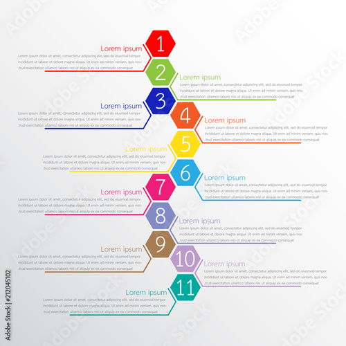 Vector infographic templates used for detailed reports. All 11 topics.